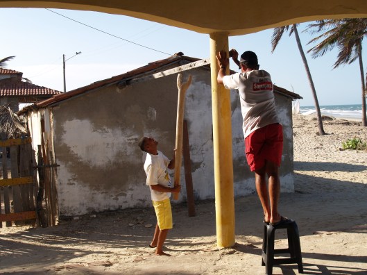 Putting in the new support