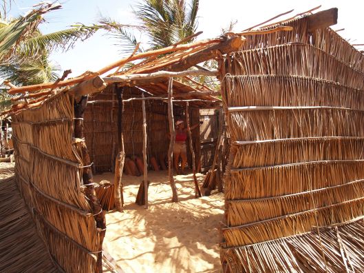 Valeria in her unfinished new house.