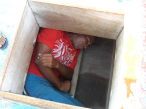 How the men sleep inside the jangadas