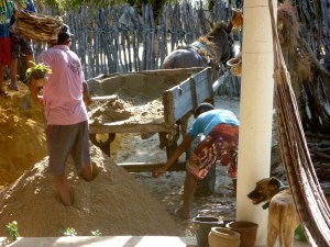 One load of sand comes in