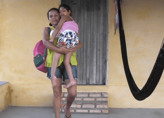 My neighbour with her daughter who has cerebral palsy