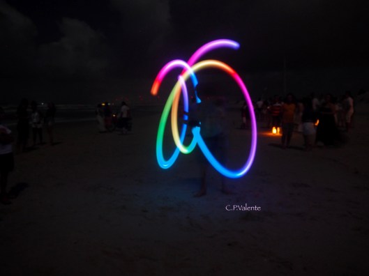 LED Poi light show New years eve 2017