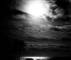 Moon reflecting on the sea, Prainha do Canto Verde