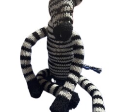 zebra tricotada à mão