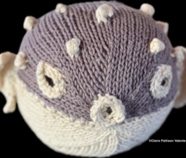 Hand knitted puffer fish hand knitted puffer fish